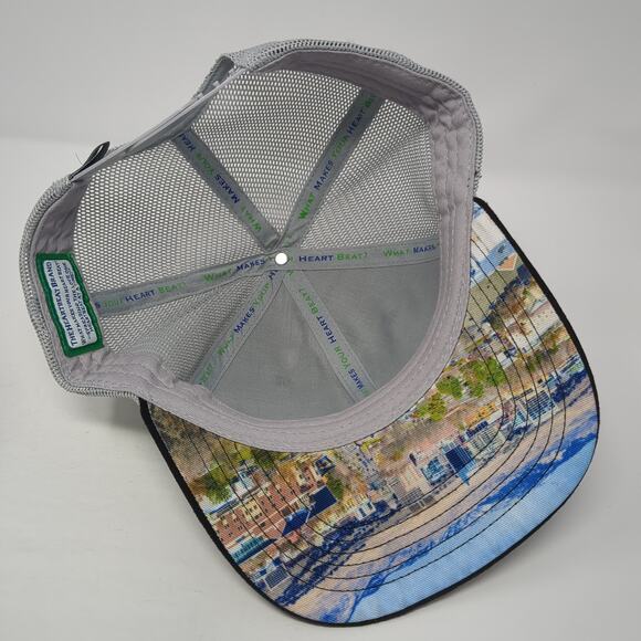Idaho Heartbeat Trucker Hat Black OS Adjustable Mesh Back The Heartbeat Brand - Picture 7 of 9
